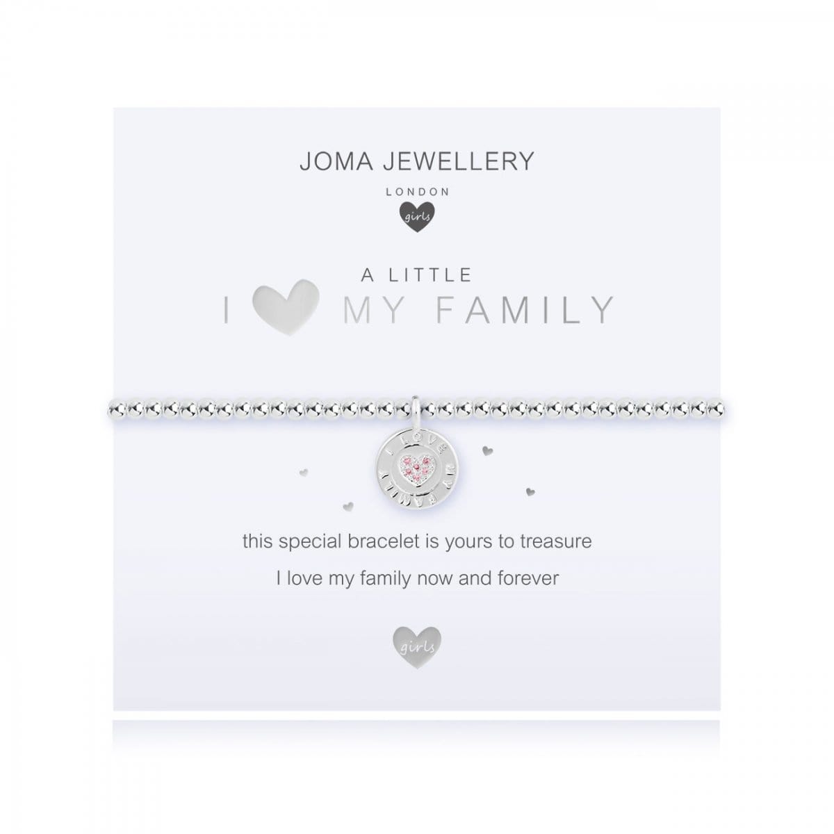 Joma Jewellery Bracelet Joma Jewellery Childrens Bracelet - A little I Love My Family