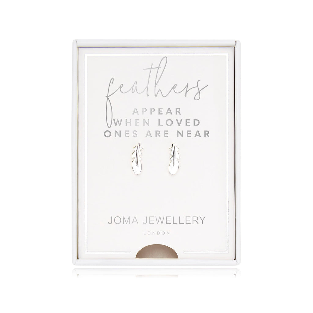 Joma Jewellery Earrings Joma Jewellery Treasure The Little Things - Feathers Appear When Loved Ones Are Near Boxed Earrings