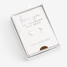 Joma Jewellery Earrings Joma Jewellery Treasure The Little Things - Love You To The Moon And Back Boxed Earrings