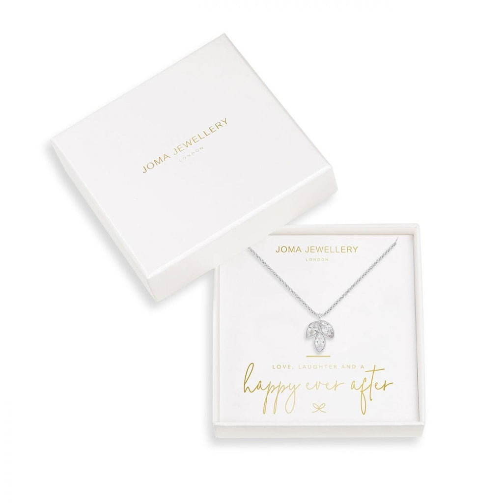 Joma Jewellery Necklace Joma Jewellery Happily Ever After Bridal Boxed Necklace - C/Z Leaf