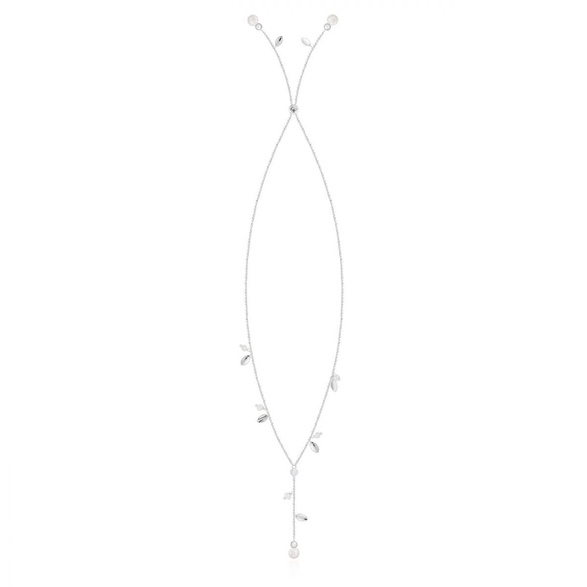 Joma Jewellery Necklace Joma Jewellery Happily Ever After Bridal Boxed Necklace - Pearl C/Z Leaf Lariat
