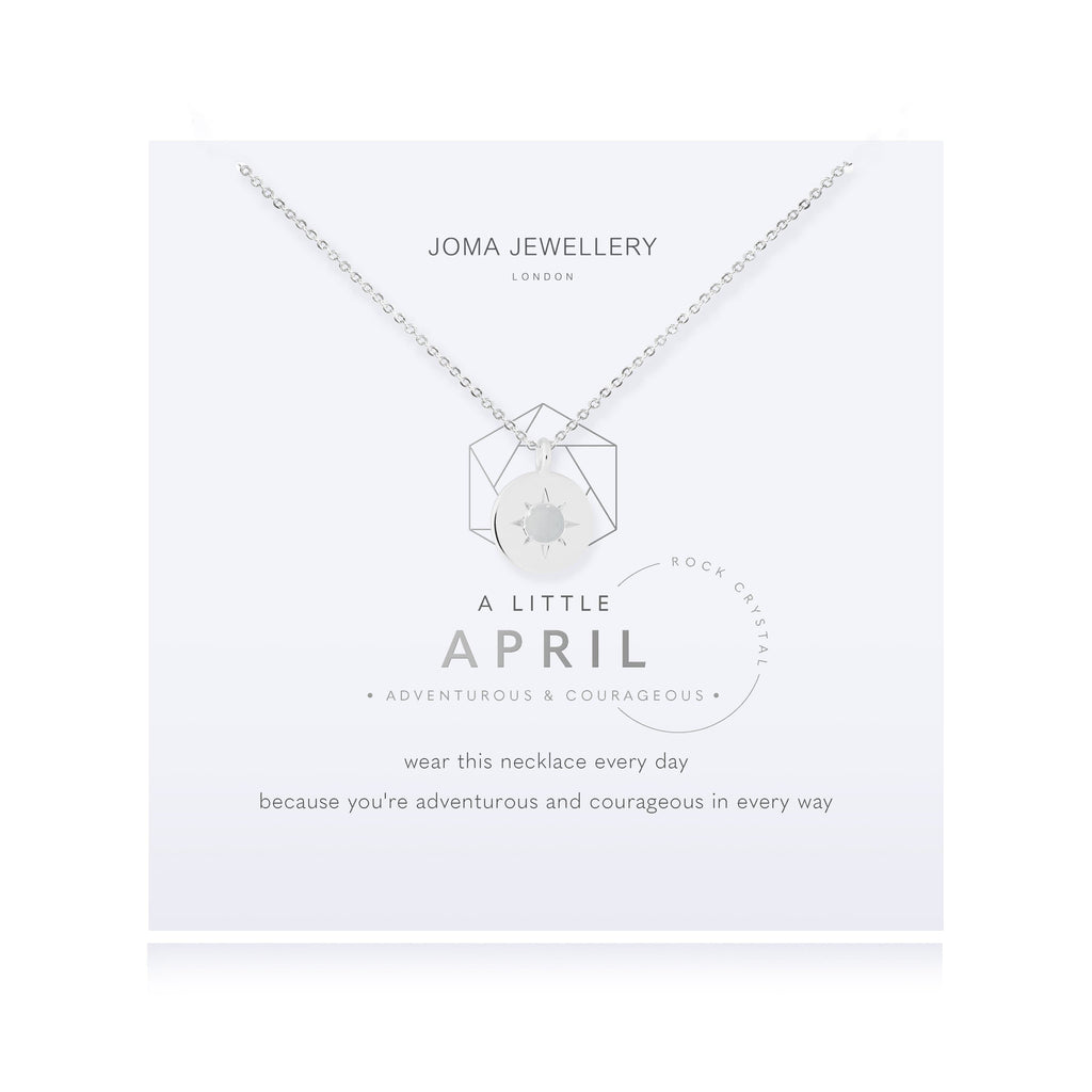 Joma Jewellery Necklace Joma Jewellery Necklace - Birthstone - April - Rock Crystal