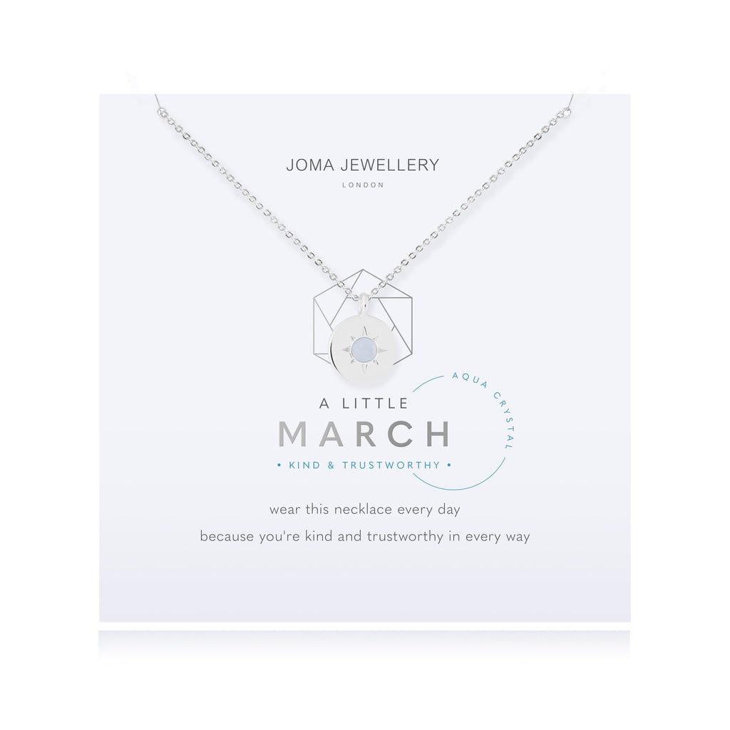 Joma Jewellery Necklace Joma Jewellery Necklace - Birthstone - March - Aqua Crystal