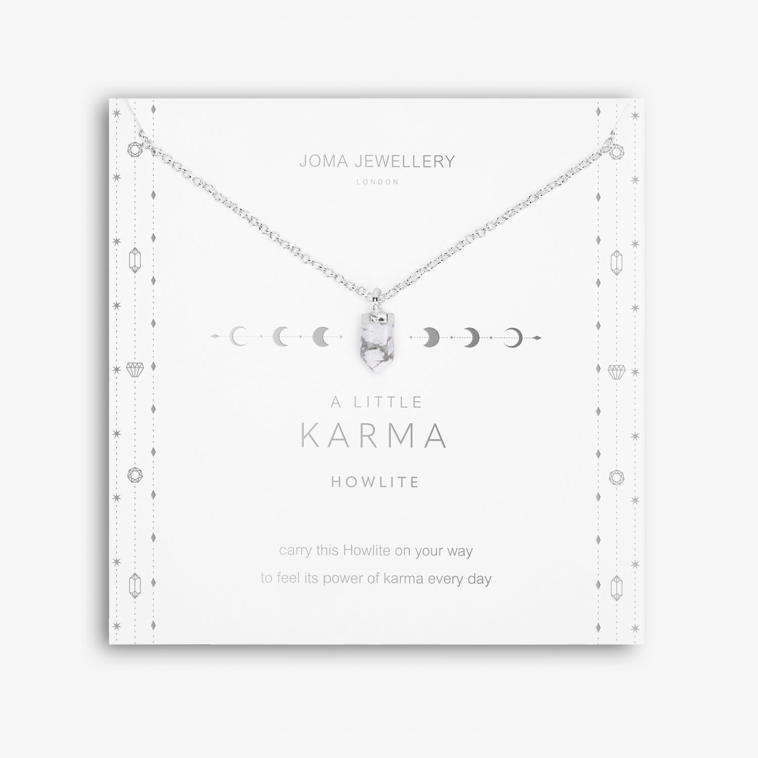 Joma Jewellery Necklaces Joma Jewellery Affirmation Necklace - A little Karma (Howlite)
