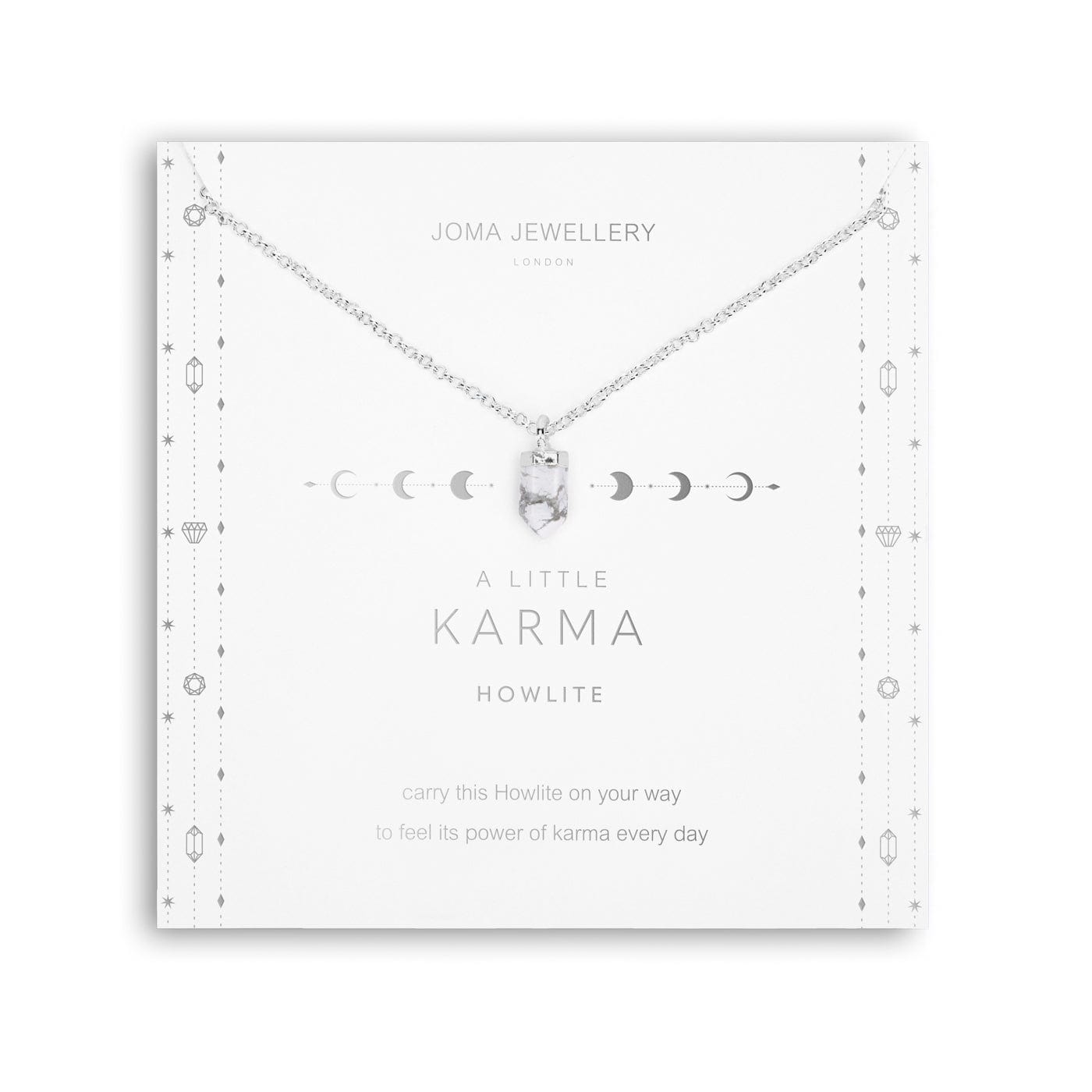 Joma Jewellery Necklaces Joma Jewellery Affirmation Necklace - A little Karma (Howlite)