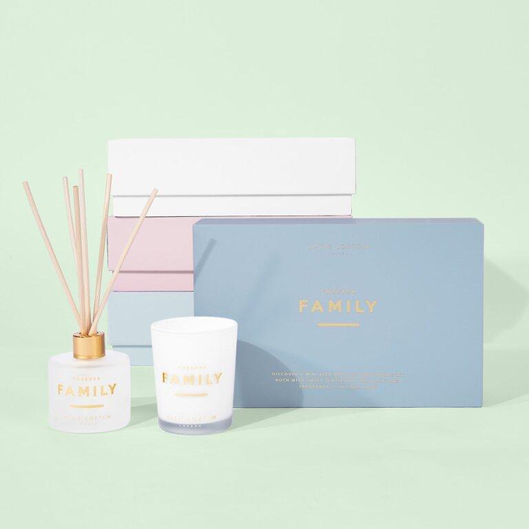 Katie Loxton Candle Gift Set Katie Loxton Sentiment Fragrance Set - Forever Family - Pomelo & Lychee Flower