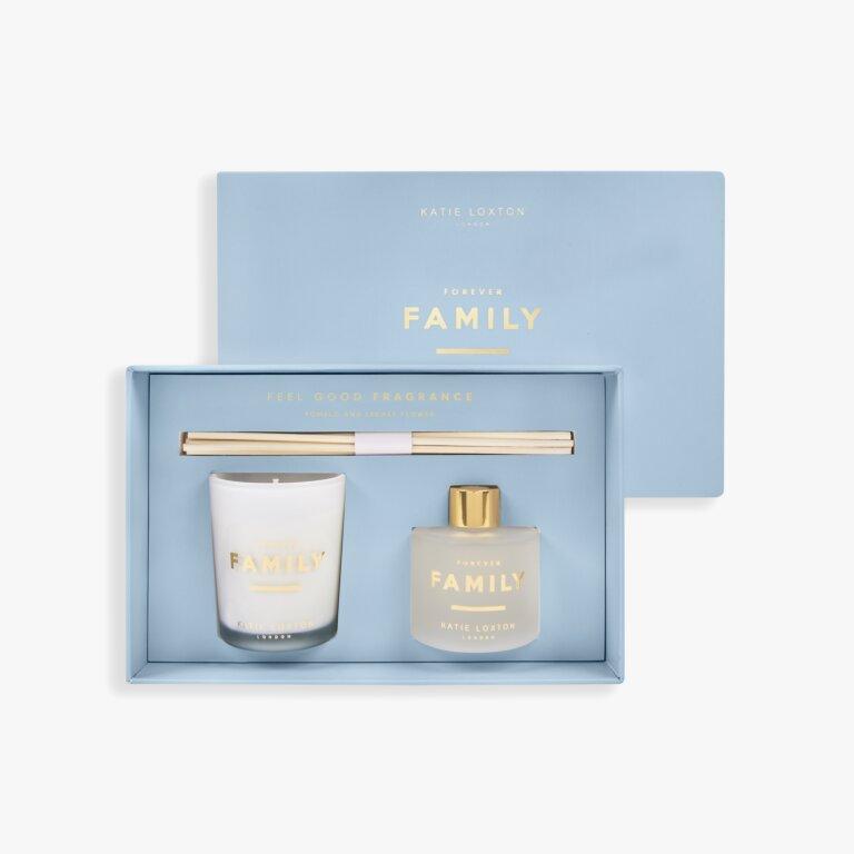 Katie Loxton Candle Gift Set Katie Loxton Sentiment Fragrance Set - Forever Family - Pomelo & Lychee Flower