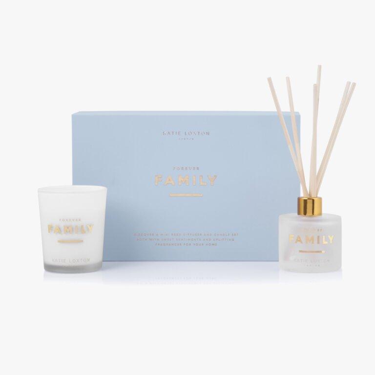 Katie Loxton Candle Gift Set Katie Loxton Sentiment Fragrance Set - Forever Family - Pomelo & Lychee Flower