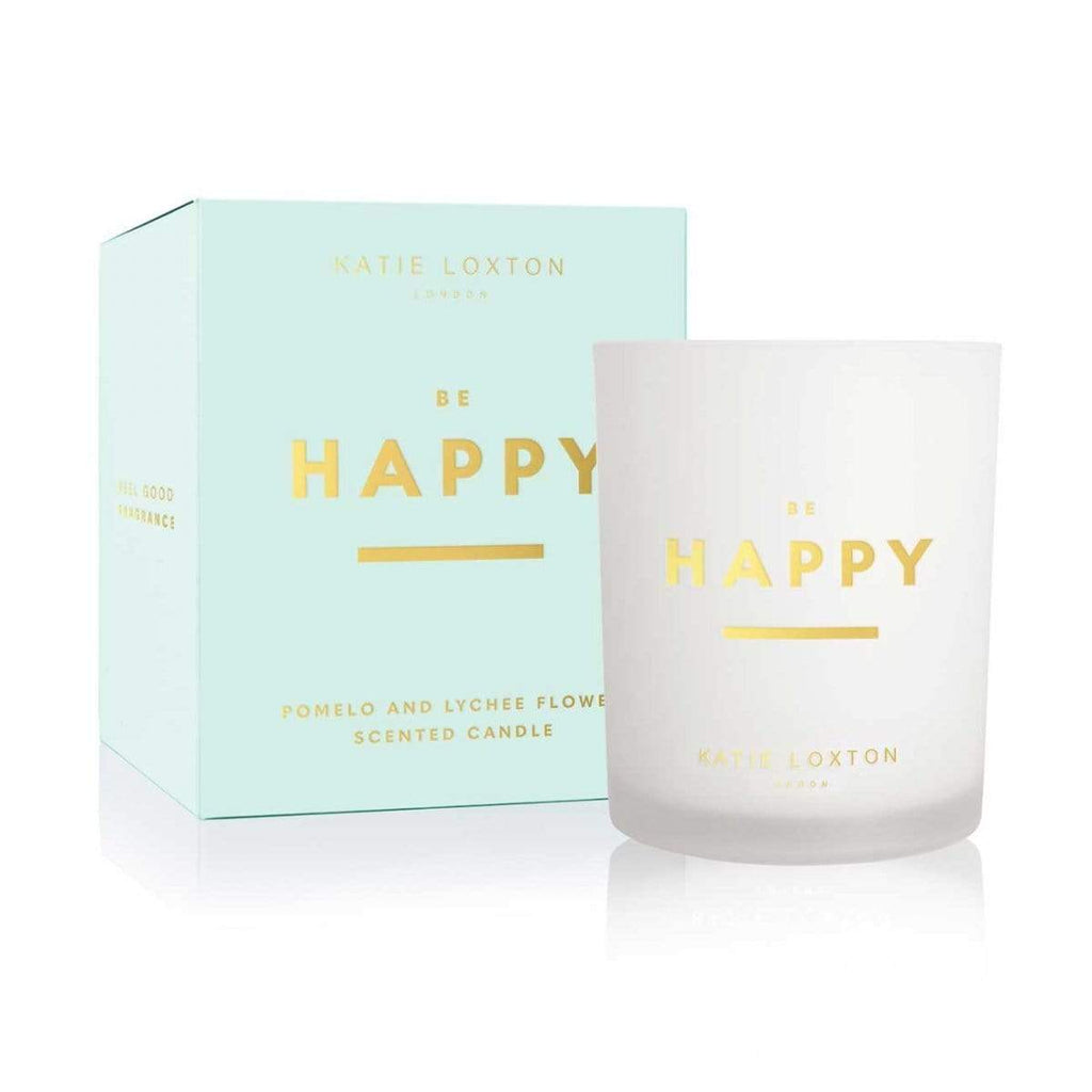 Katie Loxton Candle Katie Loxton Sentiment Candle - Be Happy - Pomelo and Lychee Flower