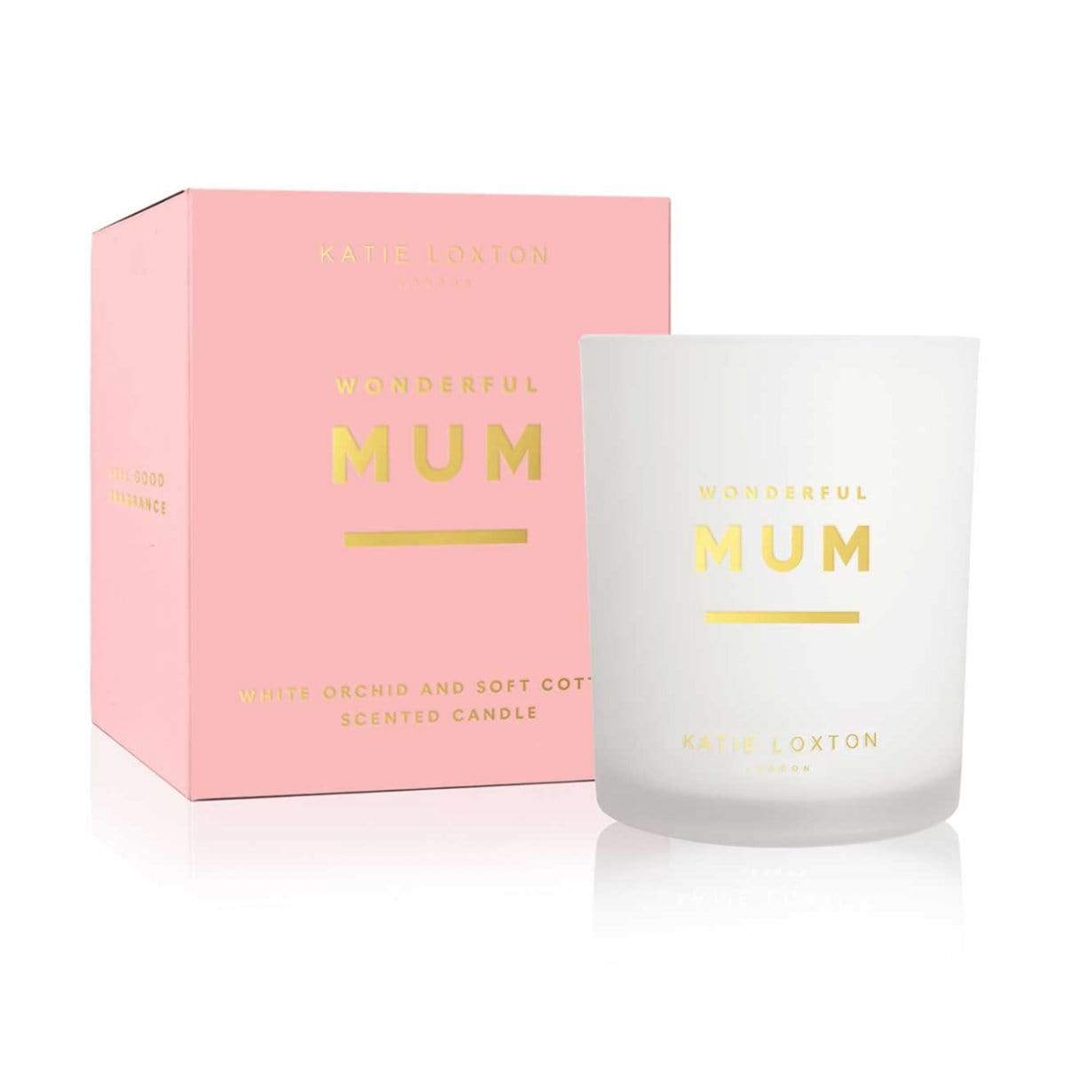 Katie Loxton Candle Katie Loxton Sentiment Candle - Wonderful Mum - White Orchid and Soft Cotton