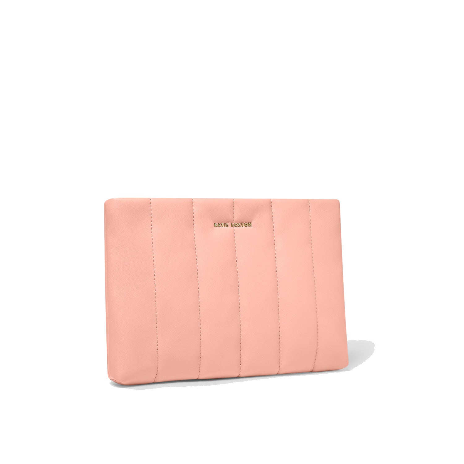 Katie Loxton Clutch Bag Coral Katie Loxton Kendra Quilted Clutch Bag - Coral / Beige / Olive