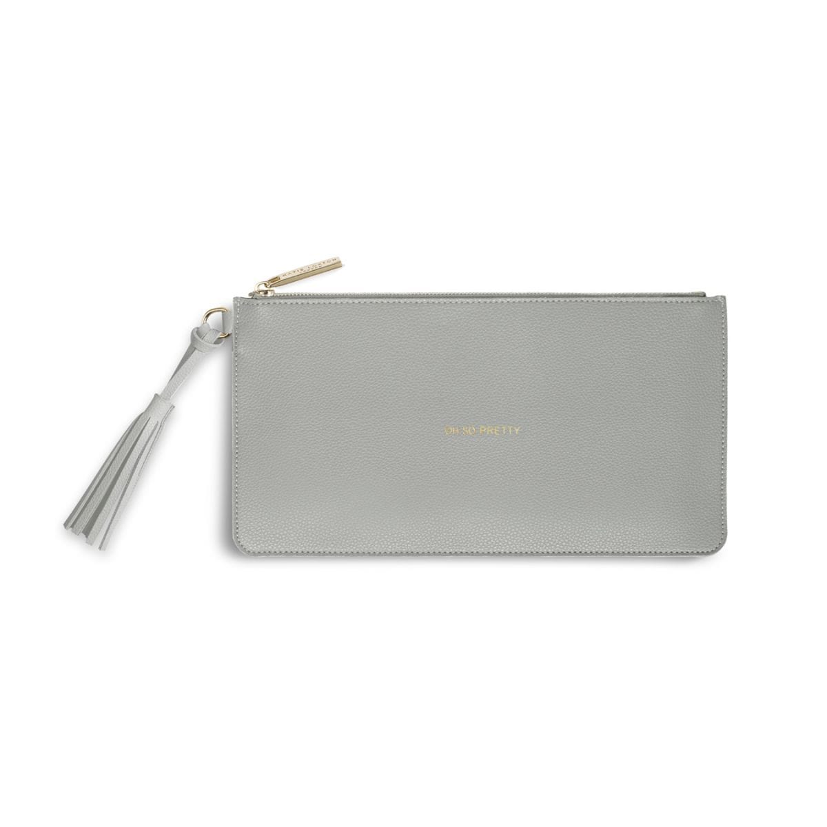 Katie Loxton Florrie Tassel Pouch Oh So Pretty Pale Grey