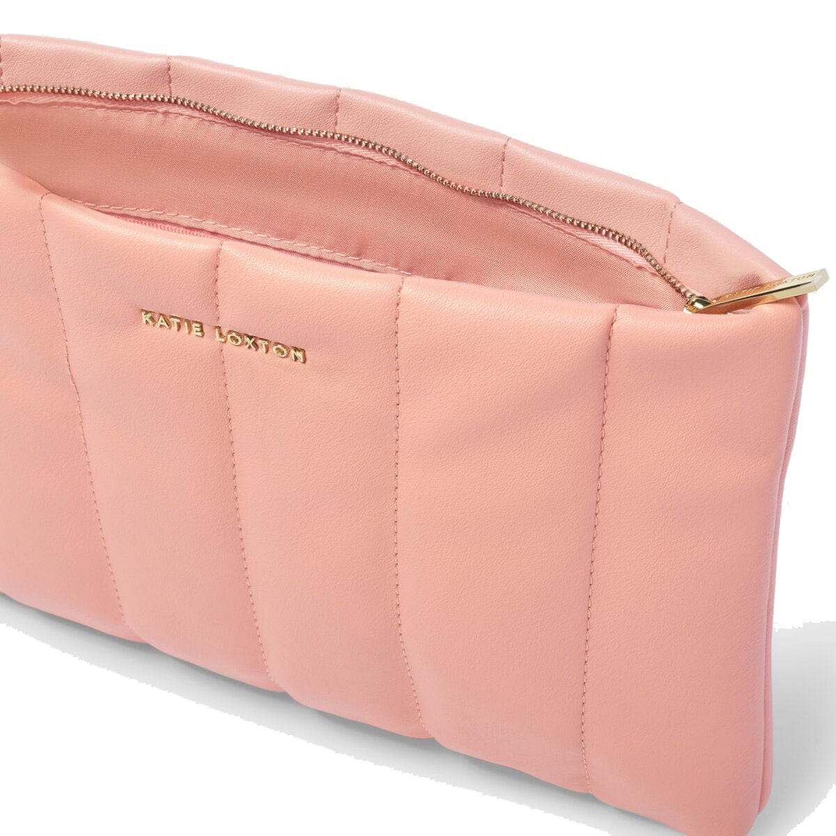 Katie Loxton Clutch Bag Katie Loxton Kendra Quilted Clutch Bag - Coral / Beige / Olive