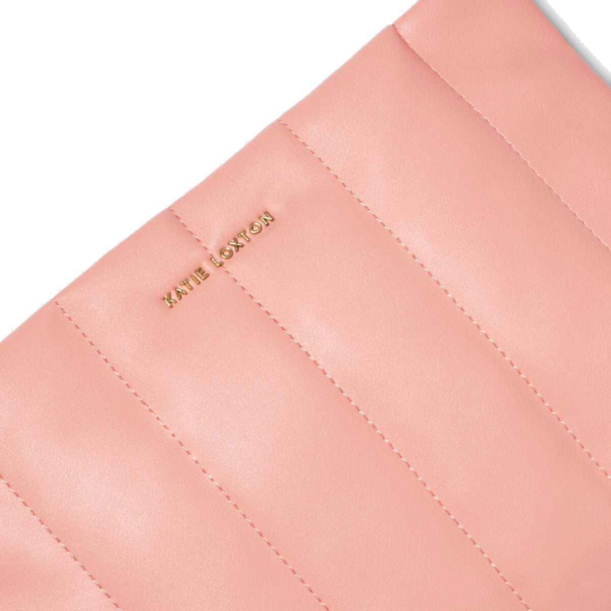 Katie Loxton Clutch Bag Katie Loxton Kendra Quilted Clutch Bag - Coral / Beige / Olive