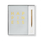 Katie Loxton Notebook Katie Loxton Beautifully Boxed A5 Notebook and Pen - Happiness - Grey