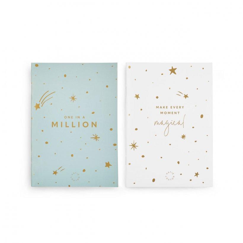 Katie Loxton Notebook Katie Loxton Duo Pack Notebooks - One In A Million - Blue and White