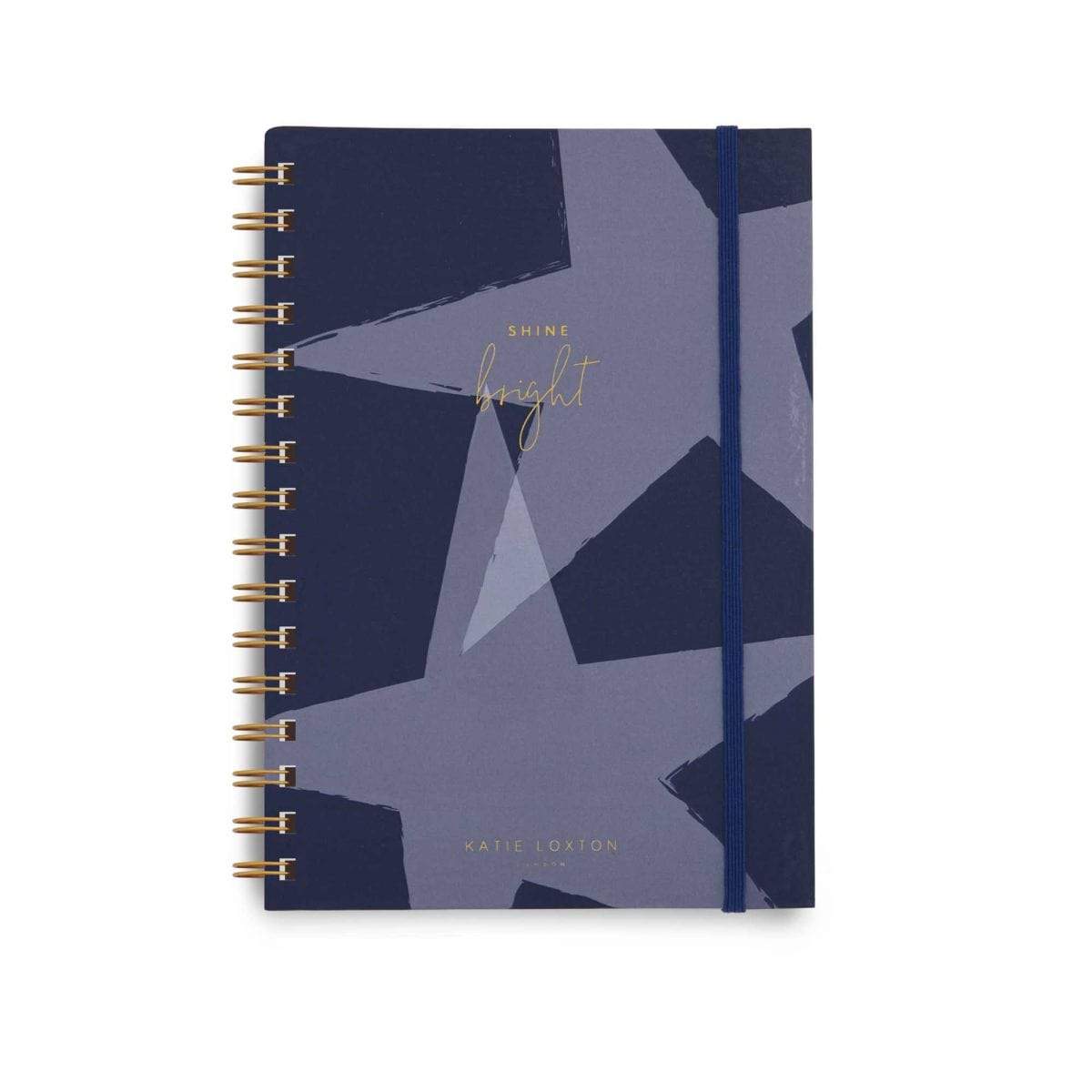 Katie Loxton Notebook Katie Loxton Star Print Spiral Bound Notebook - Shine Bright- Navy