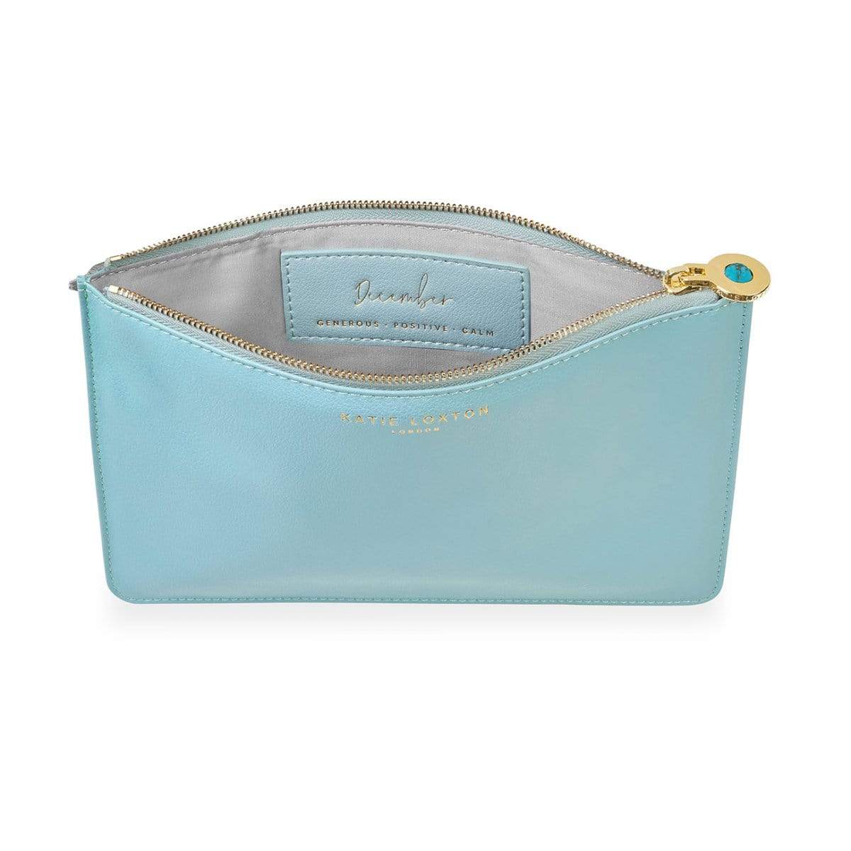 Katie Loxton Perfect Pouch Katie Loxton Birthstone Perfect Pouch - December Turquoise - Duck Egg Blue