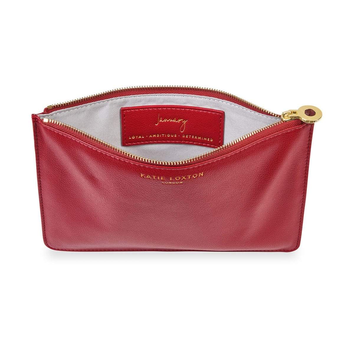 Katie Loxton Perfect Pouch Katie Loxton Birthstone Perfect Pouch - January Garnet - Dark Red