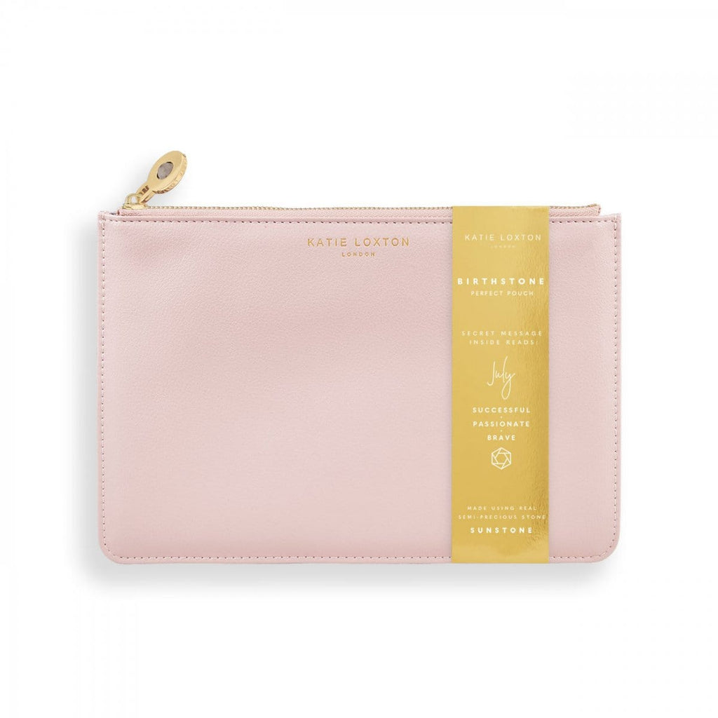 Katie Loxton Perfect Pouch Katie Loxton Birthstone Perfect Pouch - July Sunstone - Blush Pink