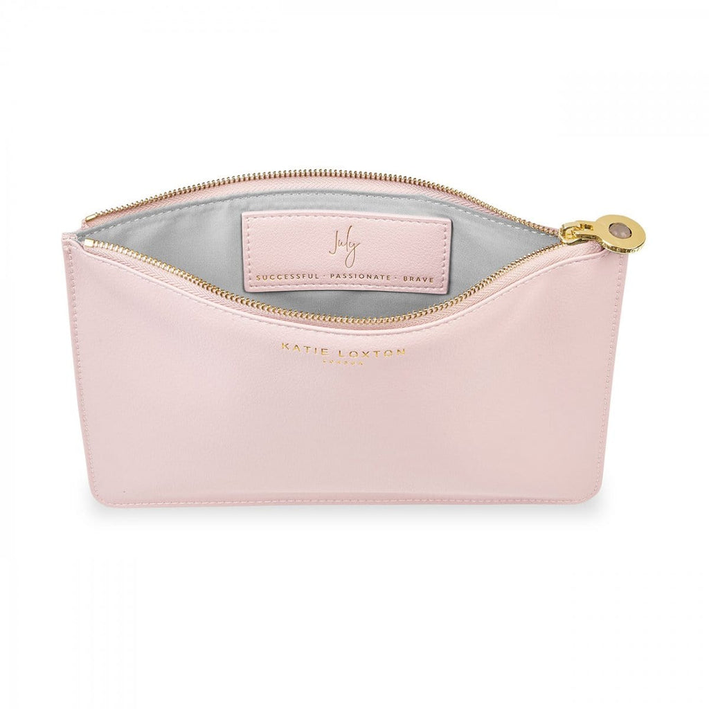 Katie Loxton Perfect Pouch Katie Loxton Birthstone Perfect Pouch - July Sunstone - Blush Pink