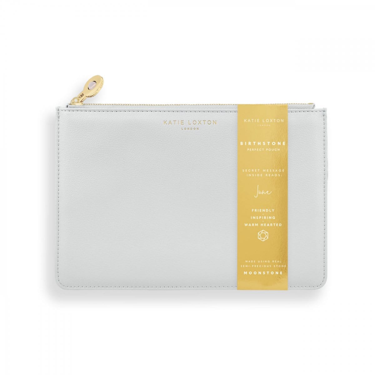 Katie Loxton Perfect Pouch Katie Loxton Birthstone Perfect Pouch - June Moonstone - Pale Grey