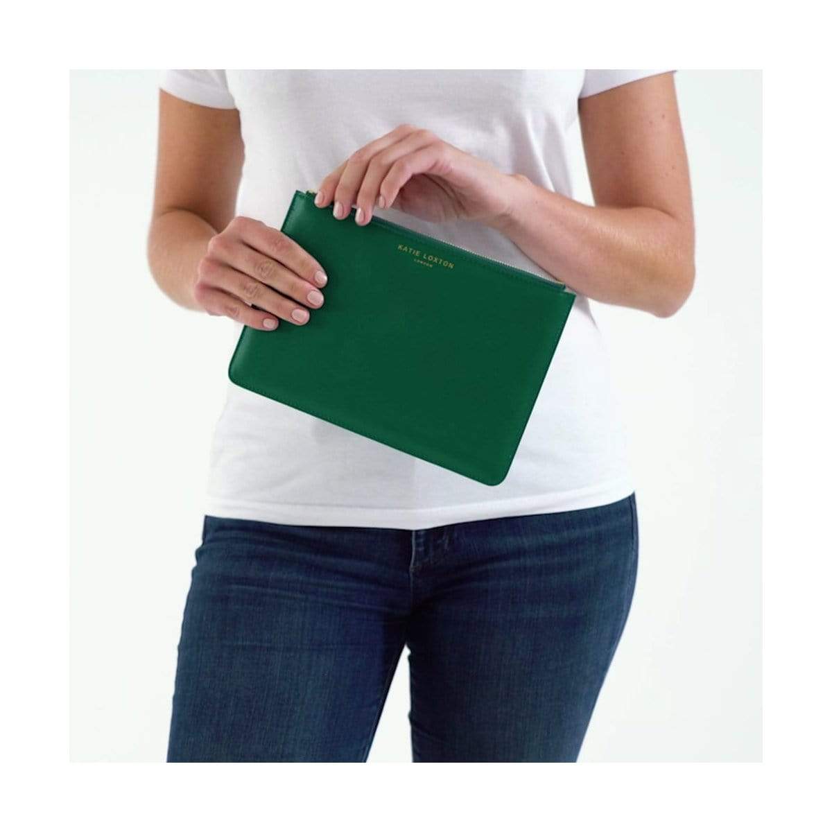 Katie Loxton Perfect Pouch Katie Loxton Birthstone Perfect Pouch - May Green Agate - Dark Green