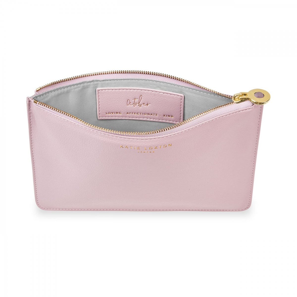 Katie Loxton Perfect Pouch Katie Loxton Birthstone Perfect Pouch - October Toumaline - Dusky Pink