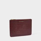 Katie Loxton Pouch Katie Loxton Faux Croc Pouch - Wine Red