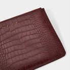 Katie Loxton Pouch Katie Loxton Faux Croc Pouch - Wine Red