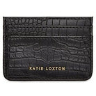 Katie Loxton Purse Katie Loxton Faux Croc Card Holder - Black