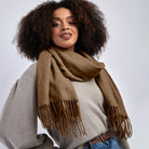 Katie Loxton Scarf Katie Loxton Blanket Scarf - Sustainable Style - Dark Brown