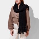 Katie Loxton Scarf Katie Loxton Chunky Knitted Scarf - Black