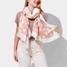 Katie Loxton Scarf Katie Loxton Scarf - Heart - Pink and Rose Gold