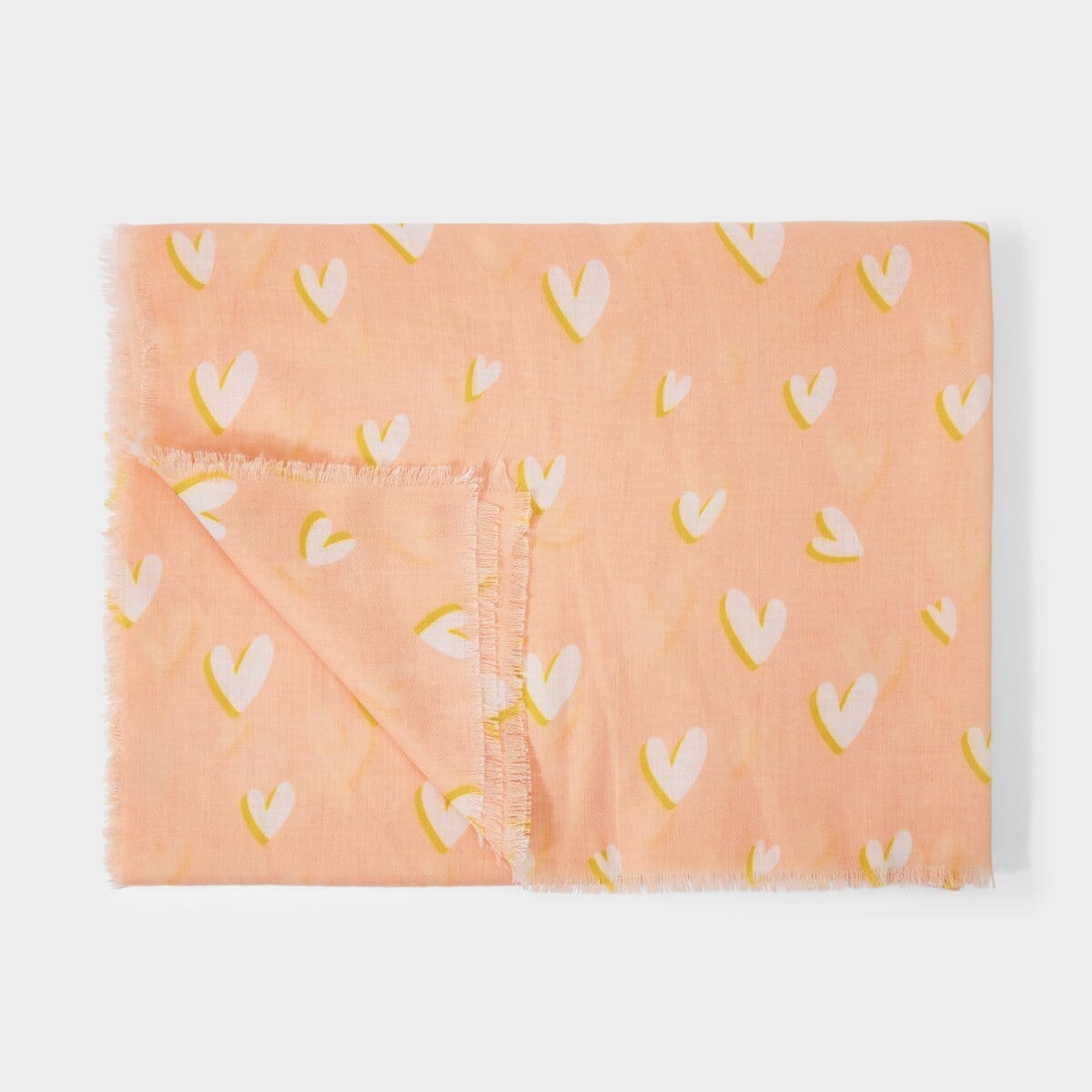 Katie Loxton Scarf Katie Loxton Scarf - Heart Print - Pink and Ochre