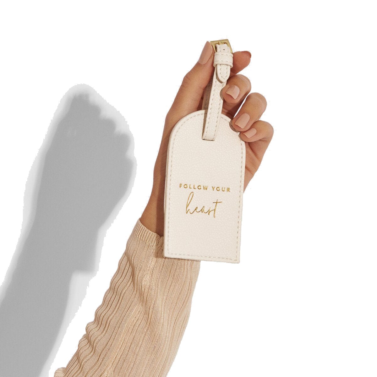 Katie Loxton Travel Accessories Katie Loxton Luggage Tag - Follow Your Heart - Off White
