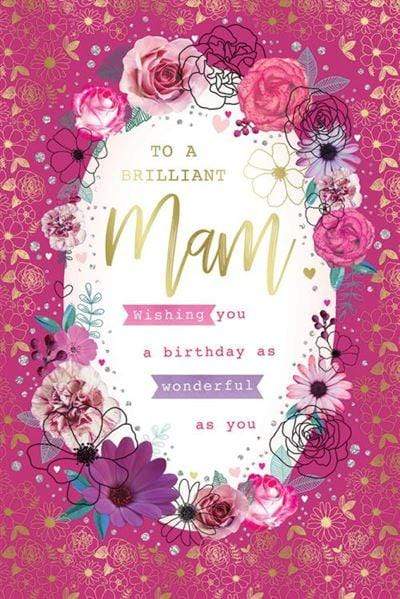 Kingfisher Cards Birthday Card Aura Birthday Card - Brilliant Mam