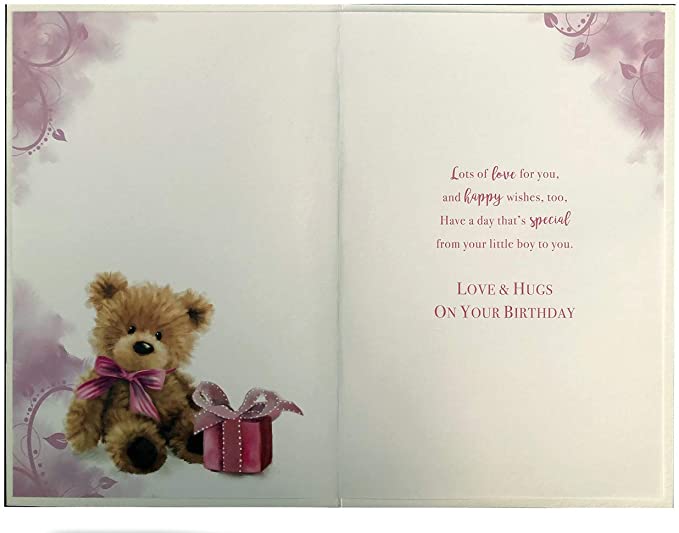 Kingfisher Cards Birthday Card Aura Birthday Card - Mummy From your Little Boy