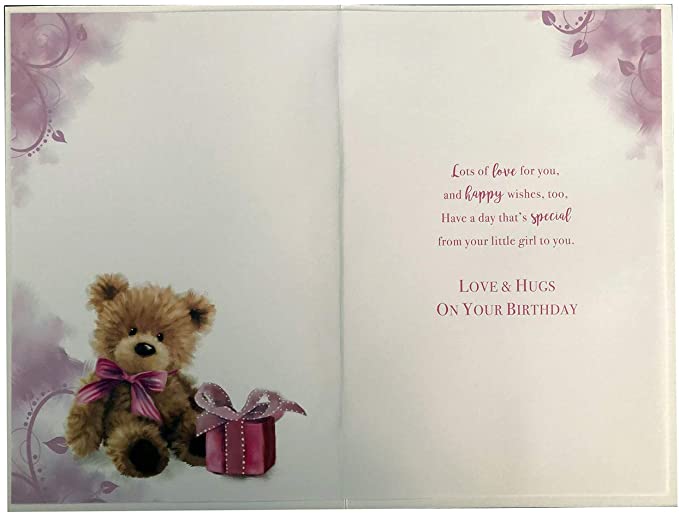 Kingfisher Cards Birthday Card Aura Birthday Card - Mummy From your Little Girl