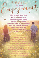 Kingfisher Cards Greeting Card Sealed with a Loving Wish Engagement Card - For A Lovely Couple