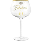 Lesser & Pavey Gin Glass Diamante Gift Boxed Gin Glass - Fabulous at 40 Happy Birthday!