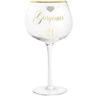 Lesser & Pavey Gin Glass Diamante Gift Boxed Gin Glass - Gorgeous at 21 Happy Birthday!