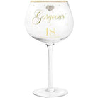 Lesser & Pavey Wine Glass Diamante Gift Boxed Gin Glass - Gorgeous at 18 Happy Birthday!