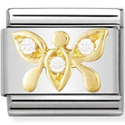 Nomination C/Z Letters Nomination Link Nomination Classic Link Charm - Gold & C/Z White Butterfly