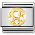 Nomination C/Z Letters Nomination Link Nomination Classic Link Charm - Gold & White C/Z Letter O