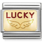 Nomination Nomination Plain Gold Charm Link Nomination Classic Link Charm - Lucky