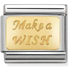 Nomination Nomination Plain Gold Charm Link Nomination Classic Link Charm - Make A Wish