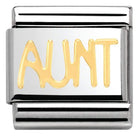 Nomination Nomination Plain Gold Charm Link Nomination Classic Link Charm - Plain Gold Aunt