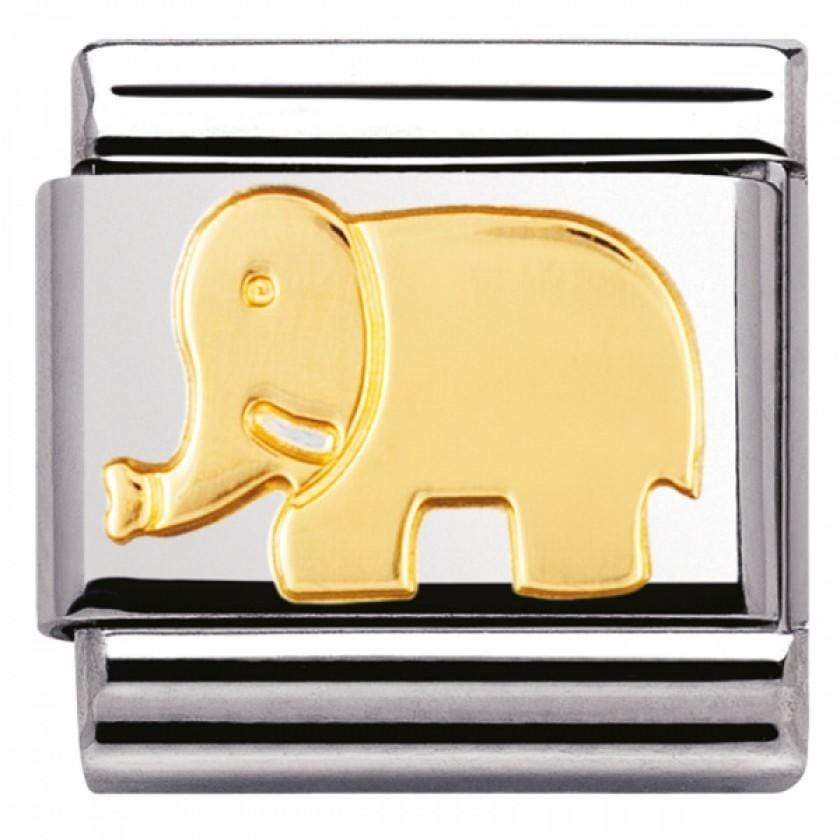 Nomination Nomination Plain Gold Charm Link Nomination Classic Link Charm - Plain Gold Elephant