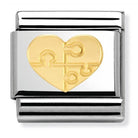 Nomination Nomination Plain Gold Charm Link Nomination Classic Link Charm - Plain Gold Heart Puzzle